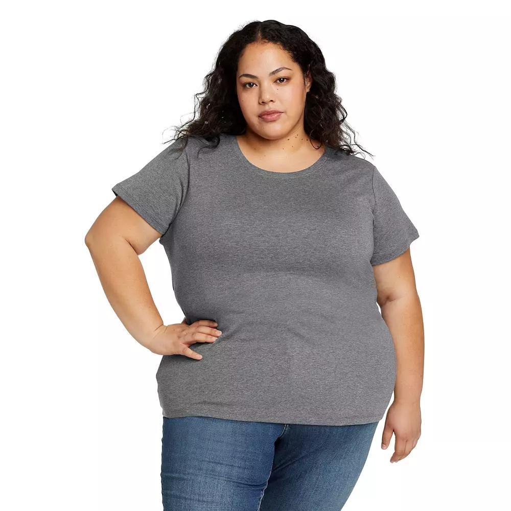 Plus Size Eddie Bauer Favorite Short Sleeve Crewneck Tee, Women's, Size: 2XL, White Product Image