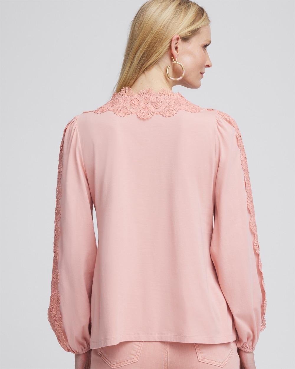 Scalloped-Lace Pima Top Product Image