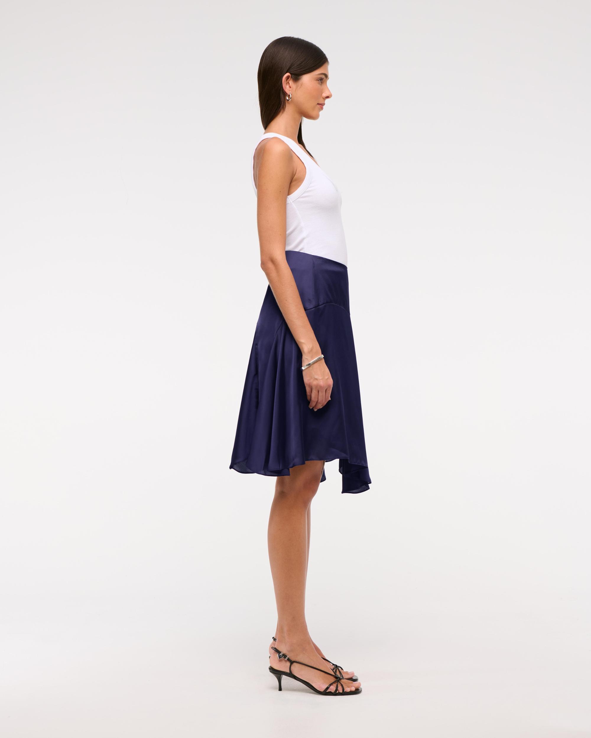 Satin Midi Skirt Product Image