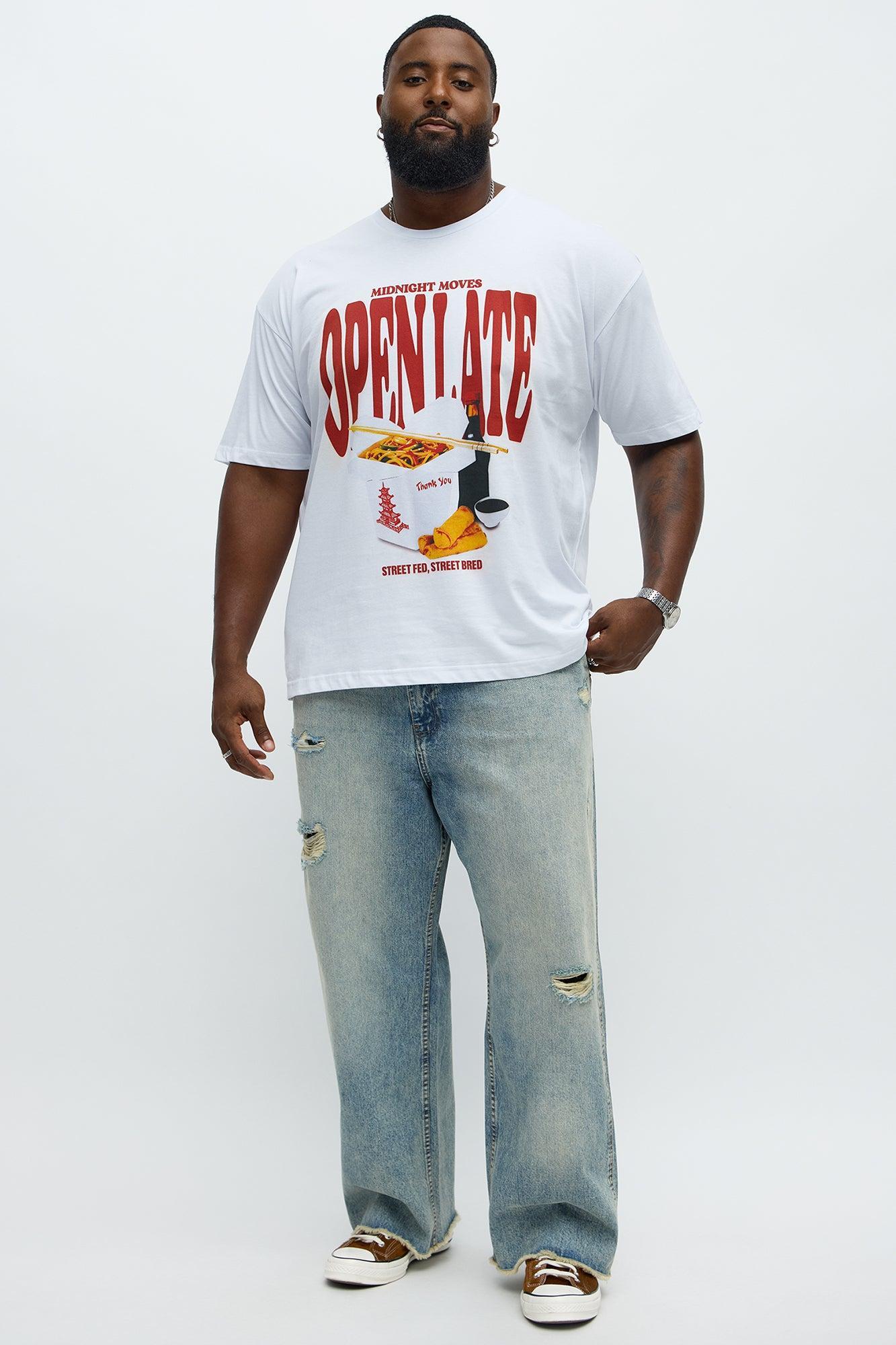 Midnight Open Late Short Sleeve Tee - White Product Image