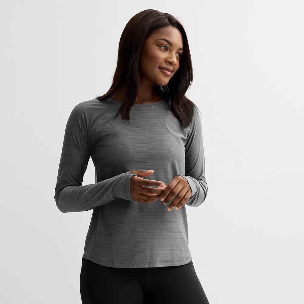 Women's Tek Gear® Mesh Long Sleeve Tee, Size: Medium, Solomon Product Image