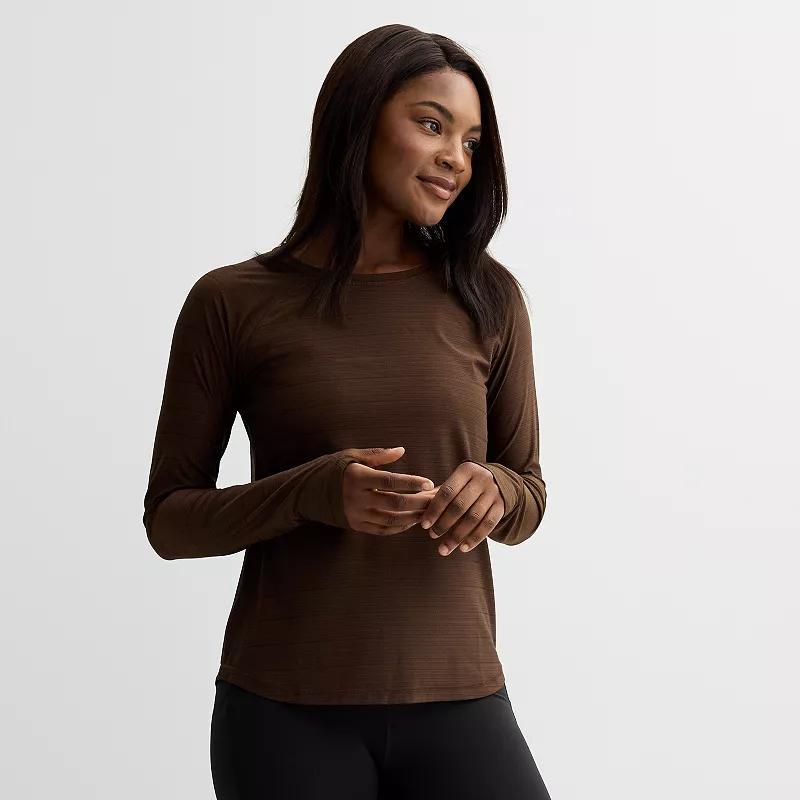 Women's Tek Gear® Mesh Long Sleeve Tee, Size: Medium, Solomon Product Image