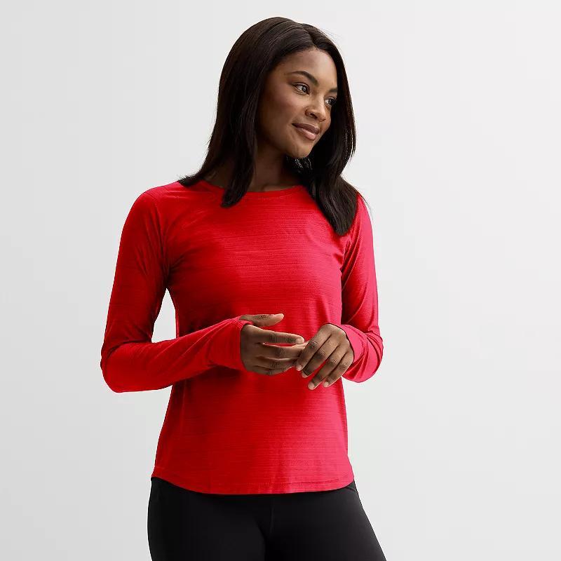 Women's Tek Gear® Mesh Long Sleeve Tee, Size: Medium, Solomon Product Image