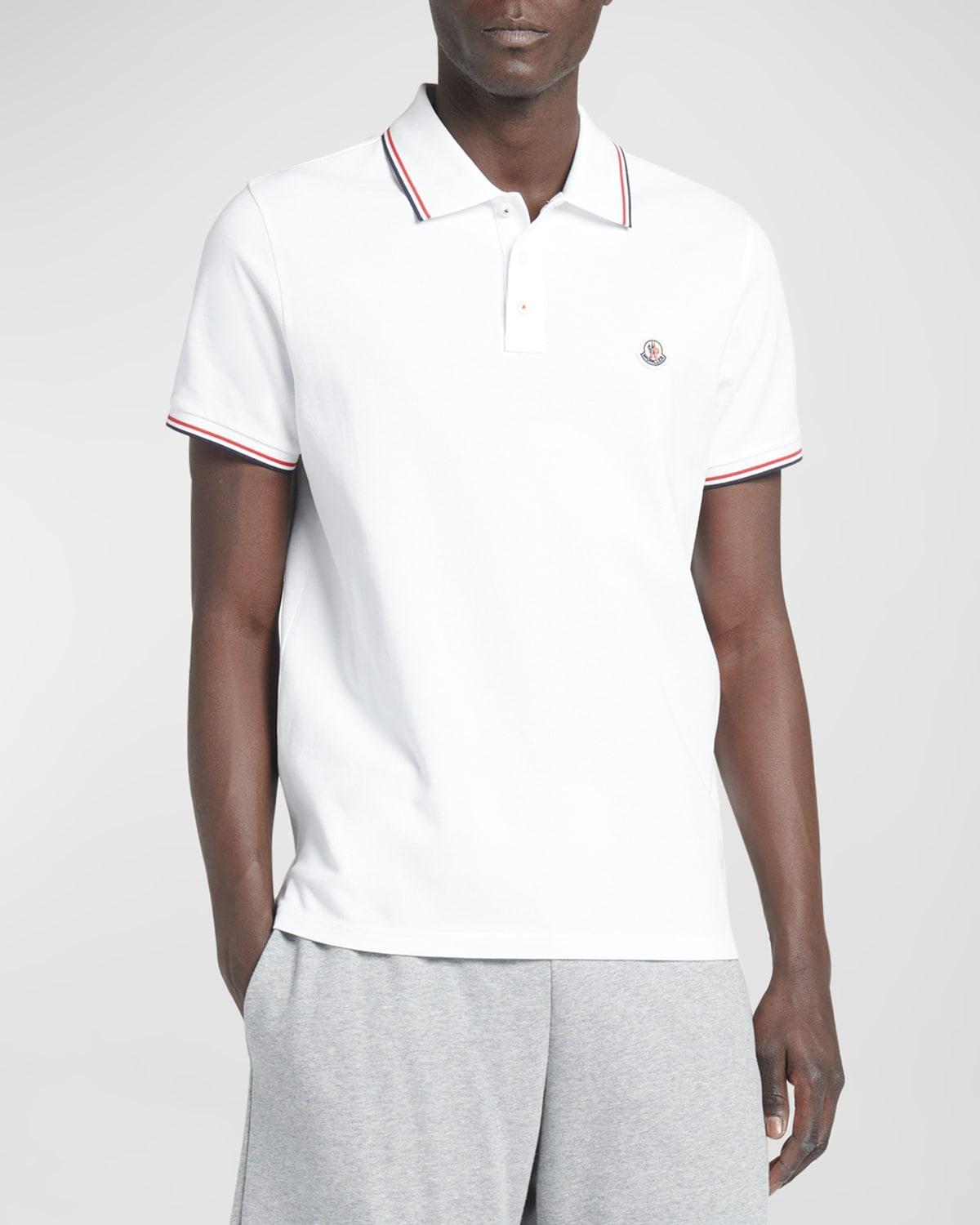 Mens Classic Flag-Trim Polo Shirt Product Image