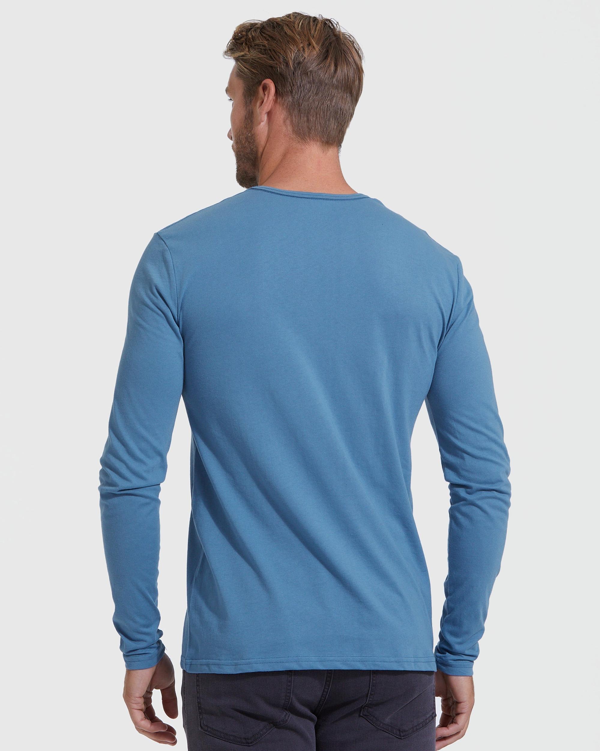 Indigo Classic Long Sleeve Henley Product Image
