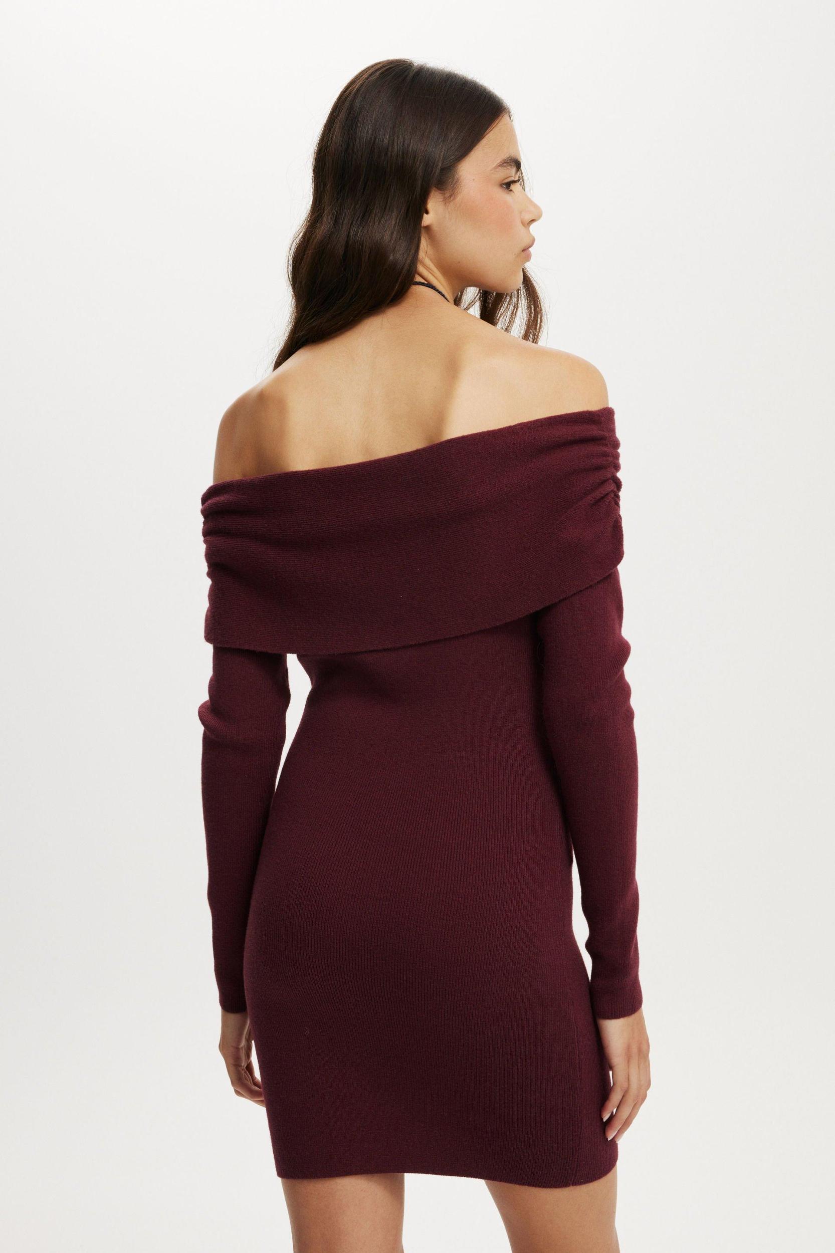 Everfine Gather Off Shoulder Mini Dress Product Image