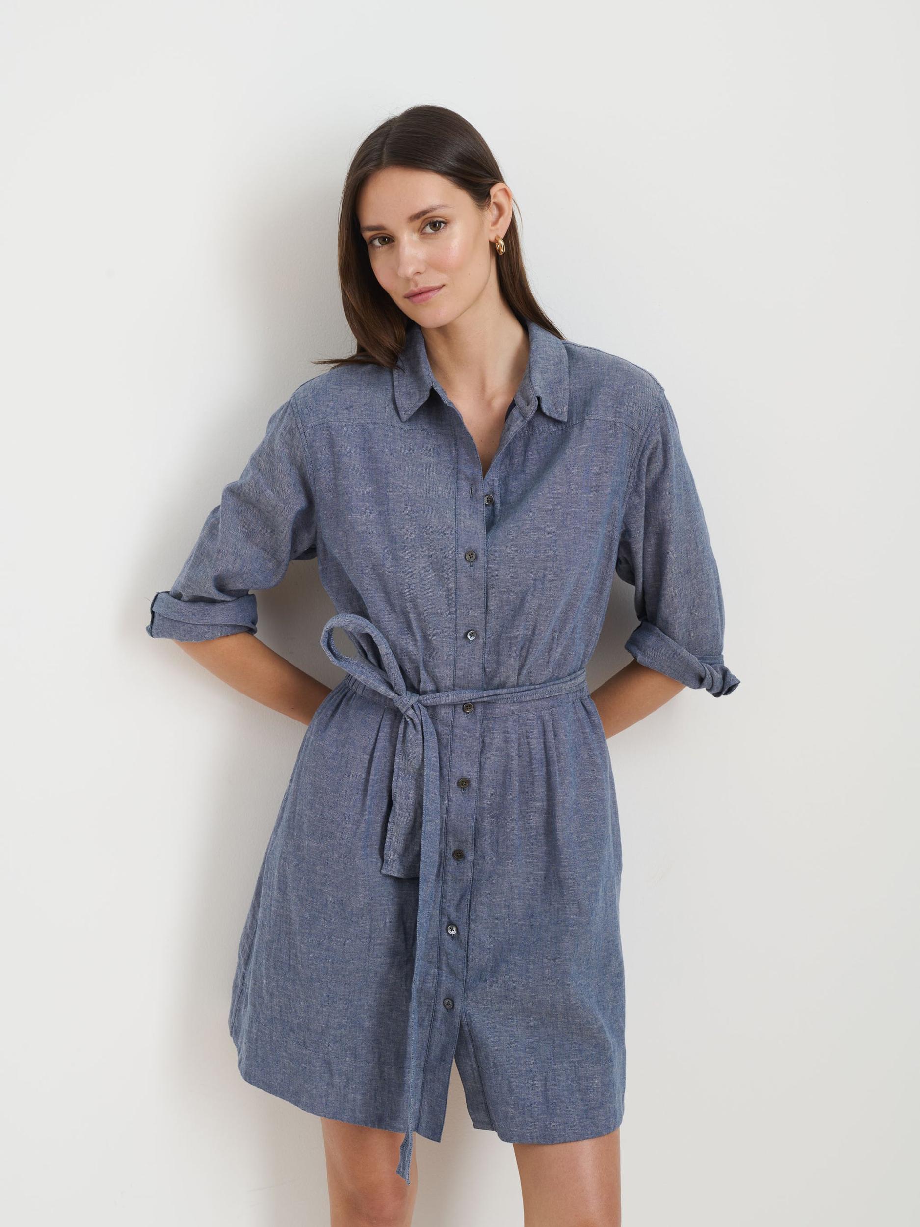 Naomi Shirtdress In Cotton Linen Product Image