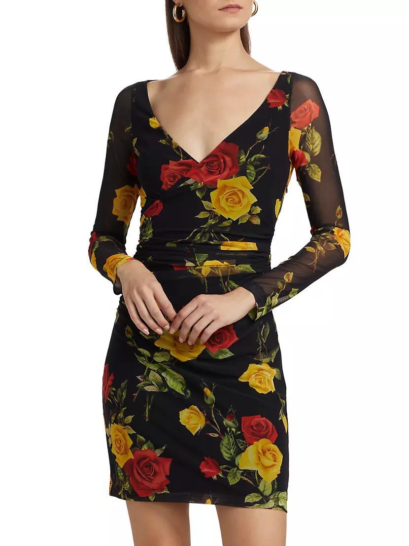 Reiner Floral Faux-Wrap Minidress Product Image