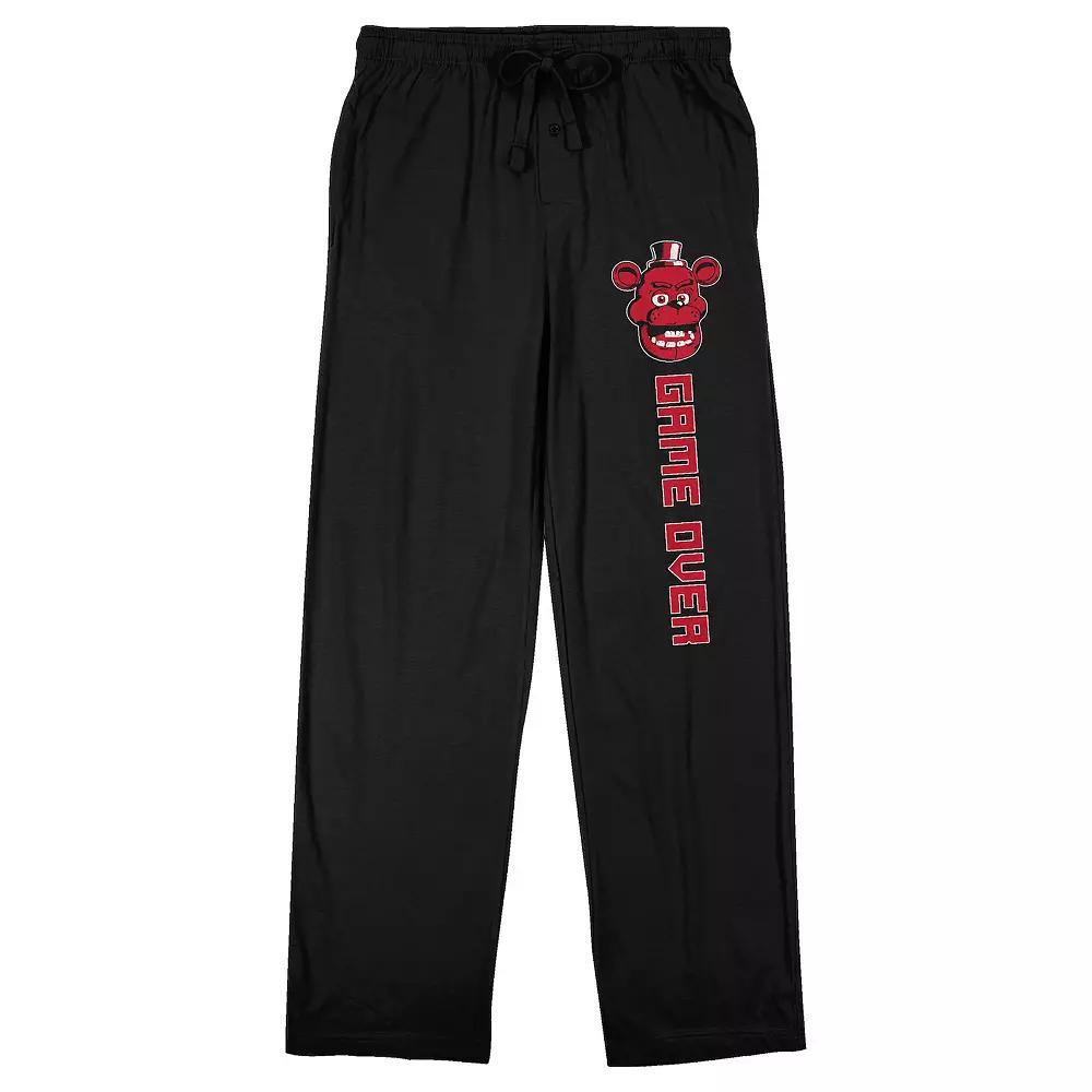 Men's Five Nights At Freddy's Game Over Sleep Pants, Size: XXL, Black Product Image