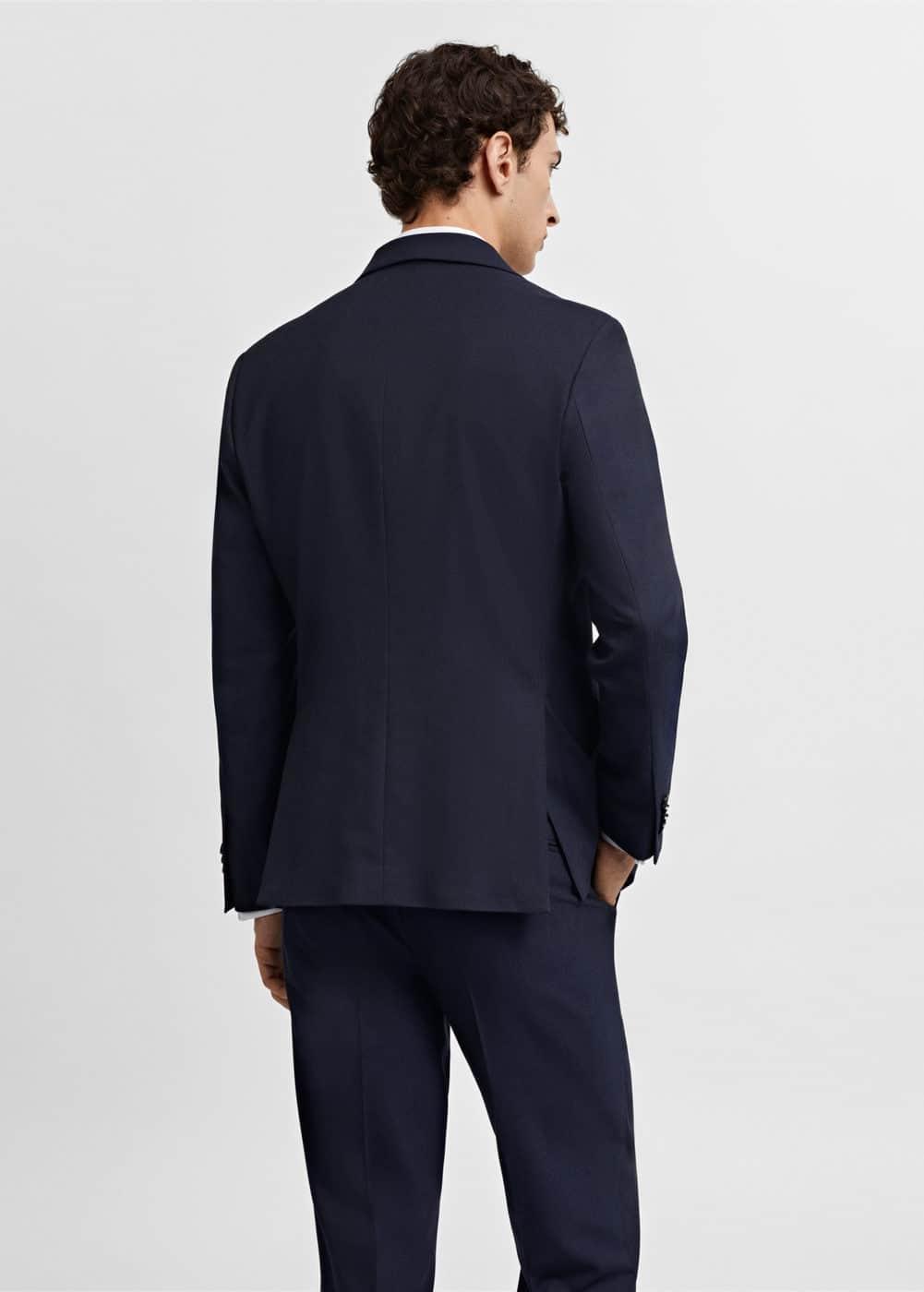 Stretch fabric slim-fit suit blazer - Men | MANGO USA Product Image