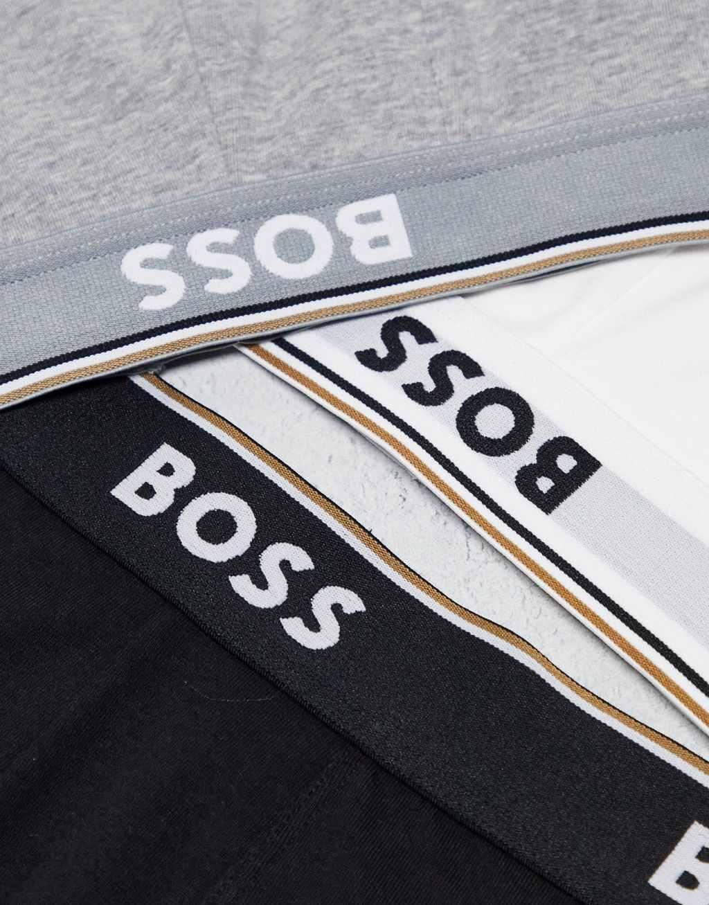 BOSS Bodywear 3 pack of trunks in white/gray/black Product Image