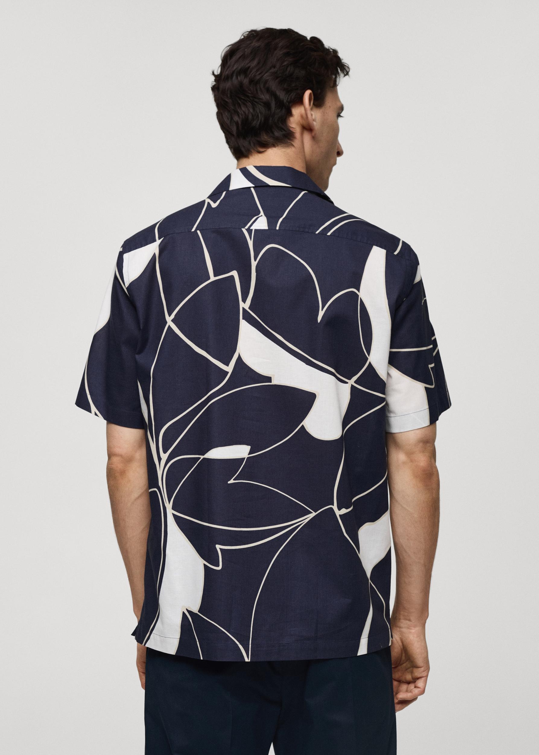 100% cotton printed shirt - Men | MANGO USA Product Image