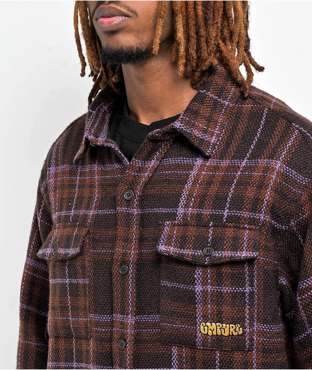 Empyre Eddy Brown & Purple Flannel Shirt Product Image