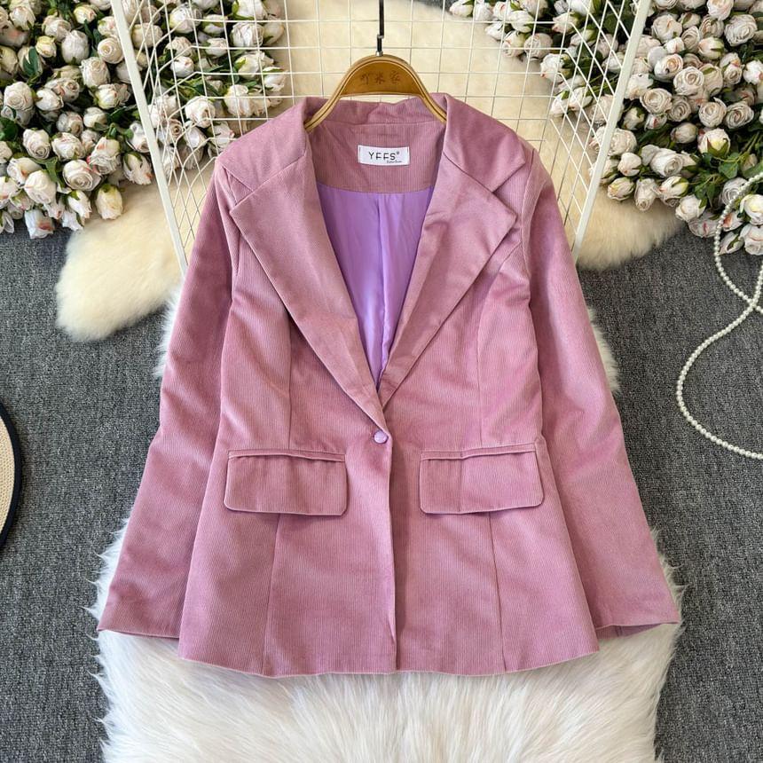 Set: Sleeveless lain Crop Top + Wide Leg Shorts + Blazer Product Image