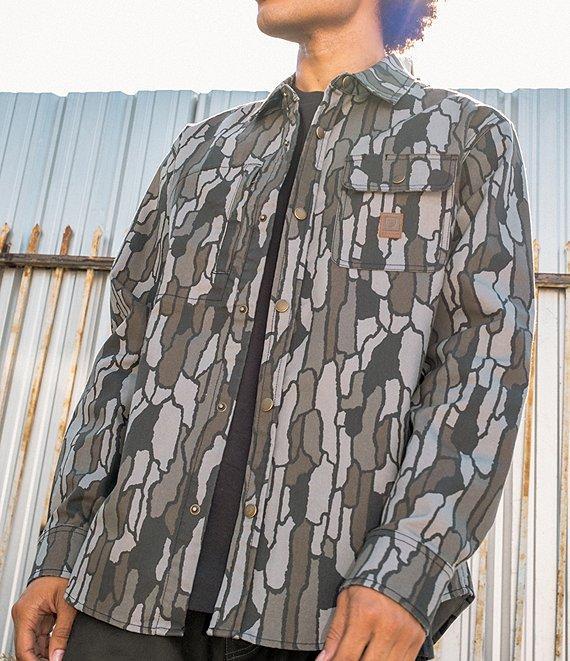 Brixton Builders Camouflage Printed Long Sleeve Canvas Overshirt Product Image