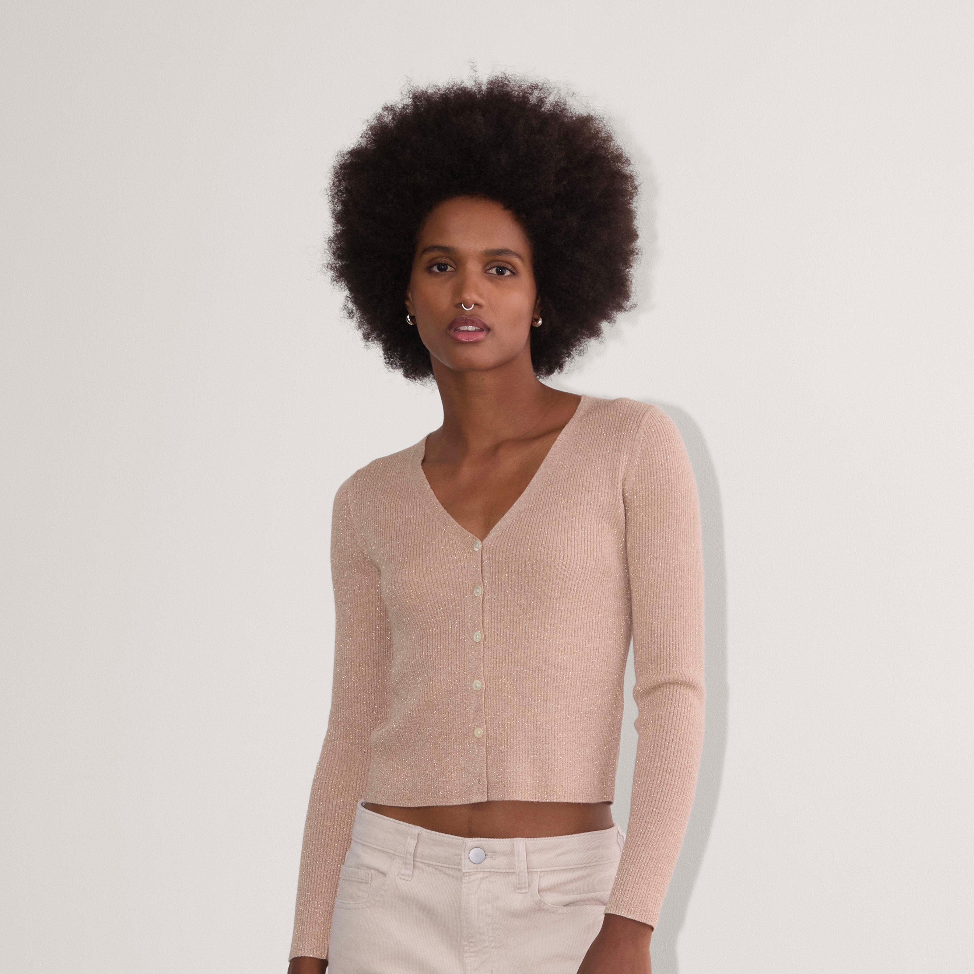 The Cardigan in Lurex Merino Product Image