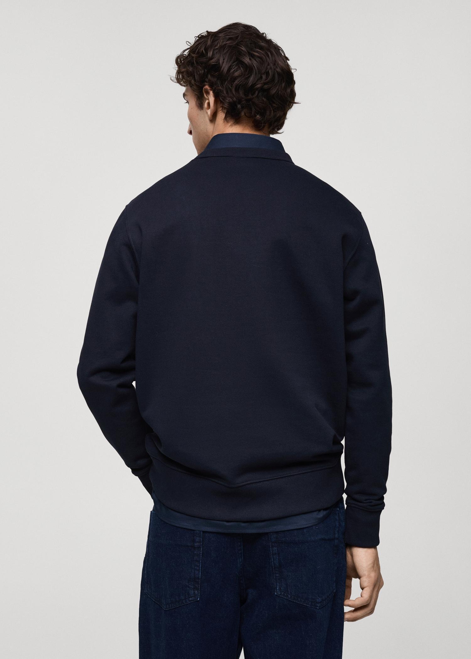 Regular-fit cotton sweatshirt - Men | MANGO USA Product Image