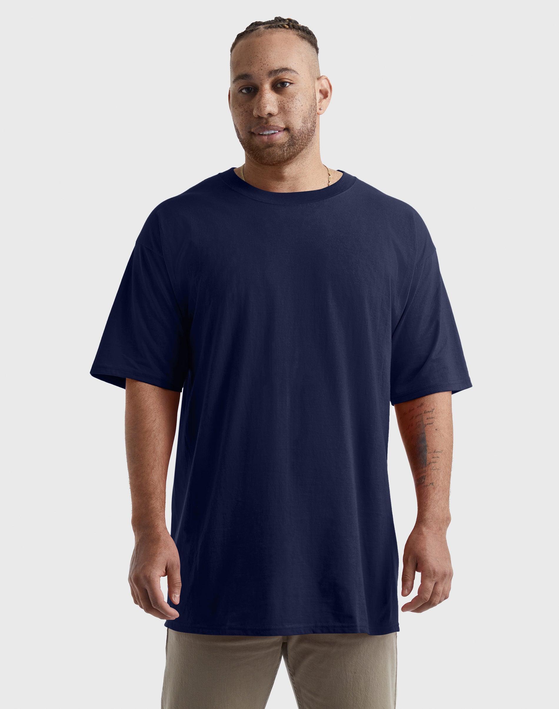 Big & Tall Hanes® Beefy-T Tee, Men's, Size: 3XL Tall, Black Product Image