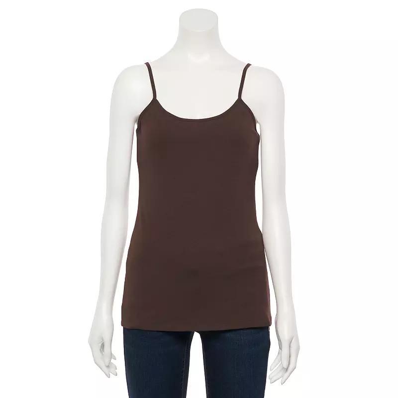 Women's Sonoma Goods For Life® Everyday Shelf Bra Camisole, Size: Large, Rich Brown Product Image