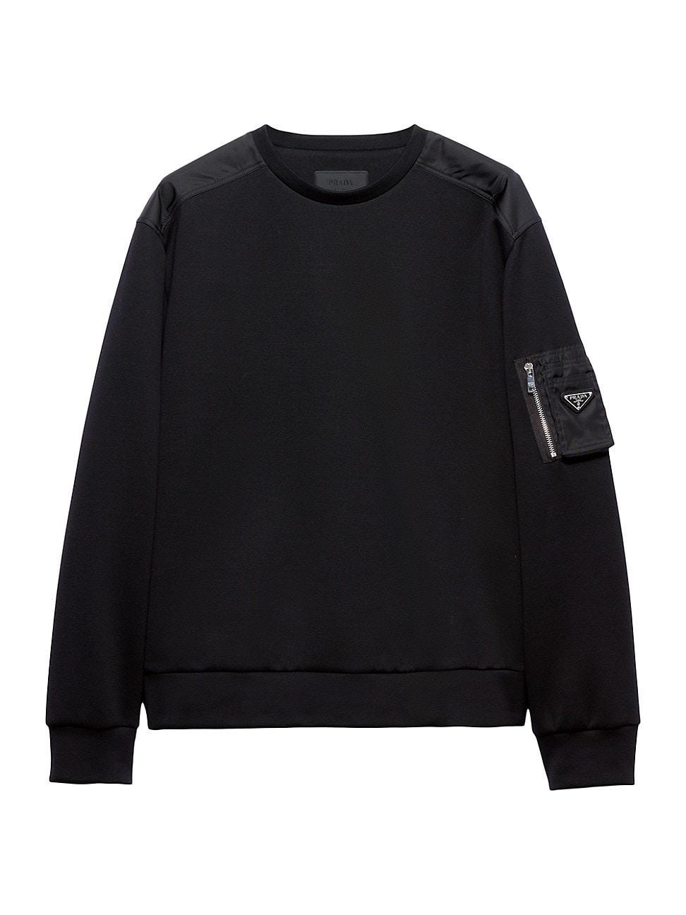 Mens Cotton Fleece and Re-Nylon Sweatshirt Product Image