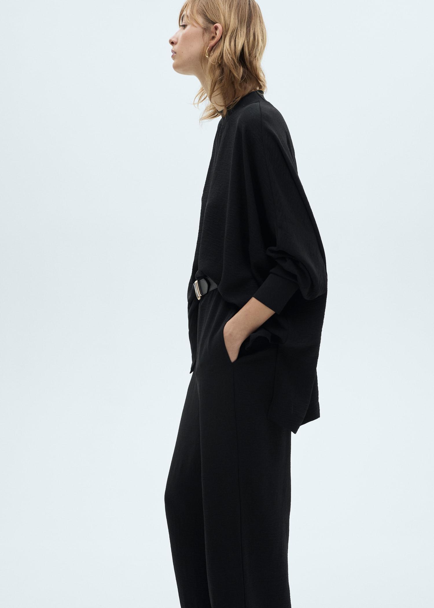 Straight knitted pants - Women | MANGO USA Product Image