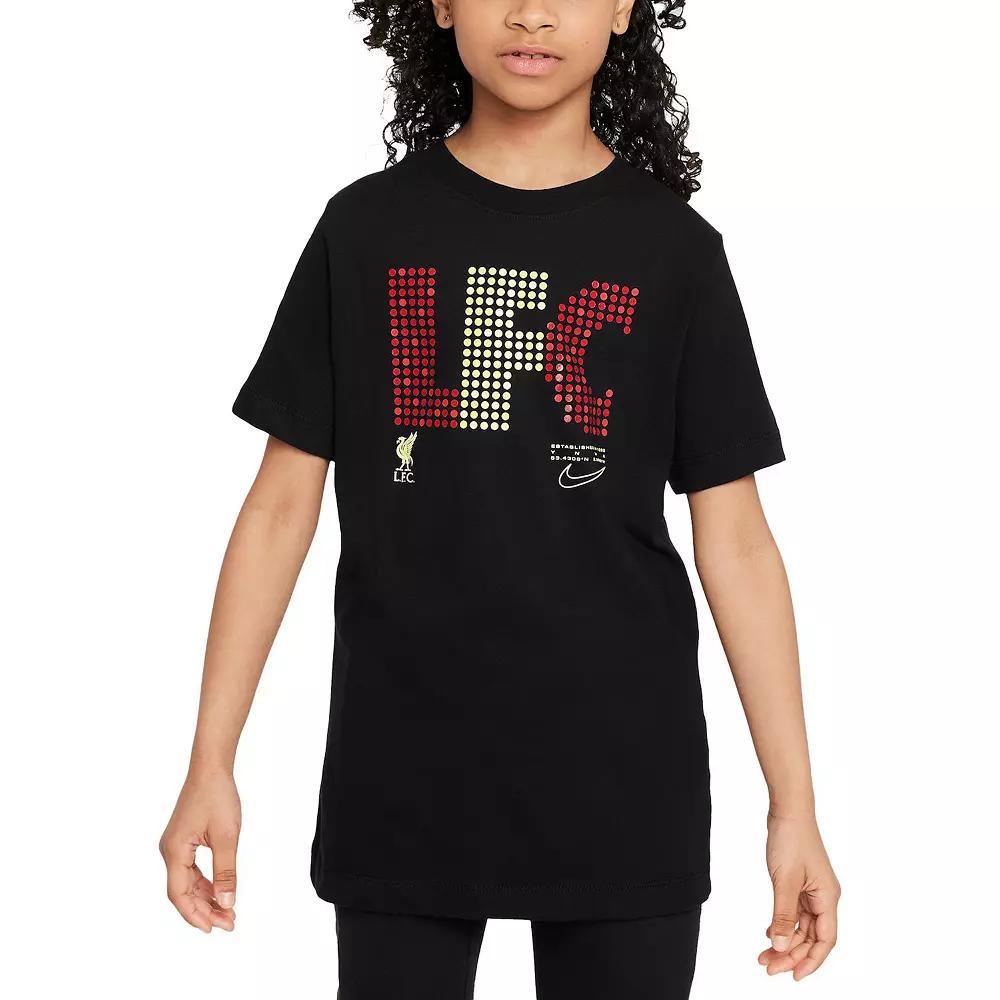 Youth Nike Black Liverpool Lights T-Shirt, Boy's, Size: YTH Medium, Lvp Black Product Image
