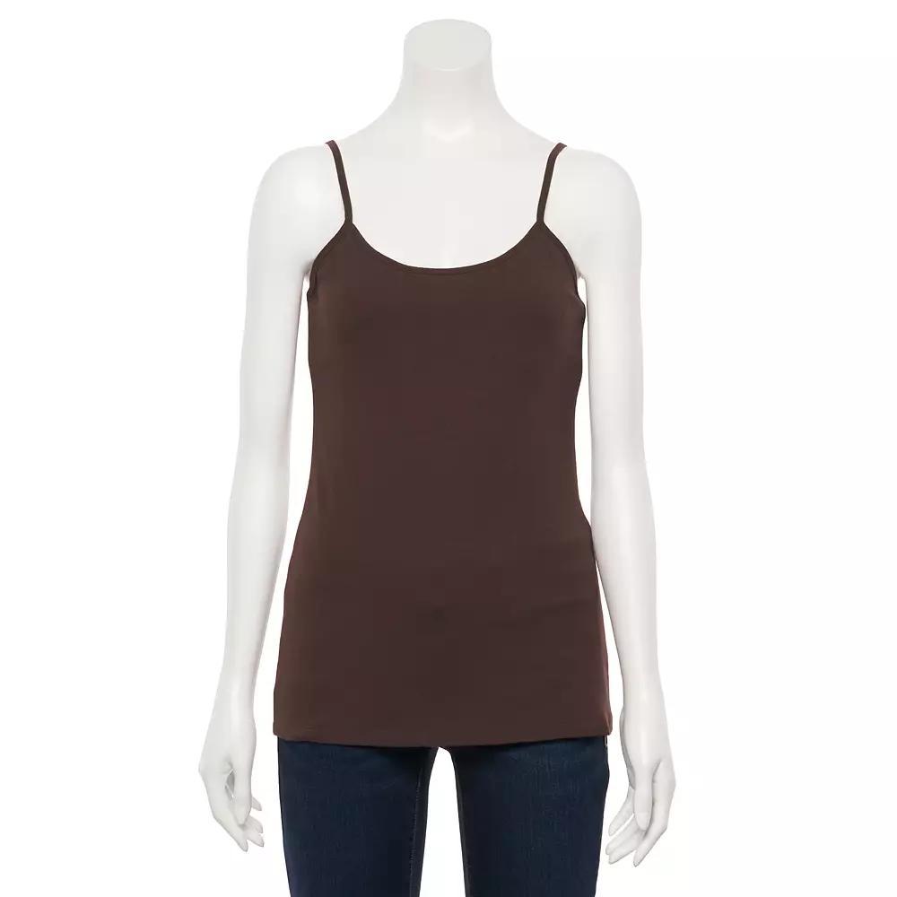 Women's Sonoma Goods For Life® Everyday Shelf Bra Camisole, Size: Large, Rich Brown Product Image