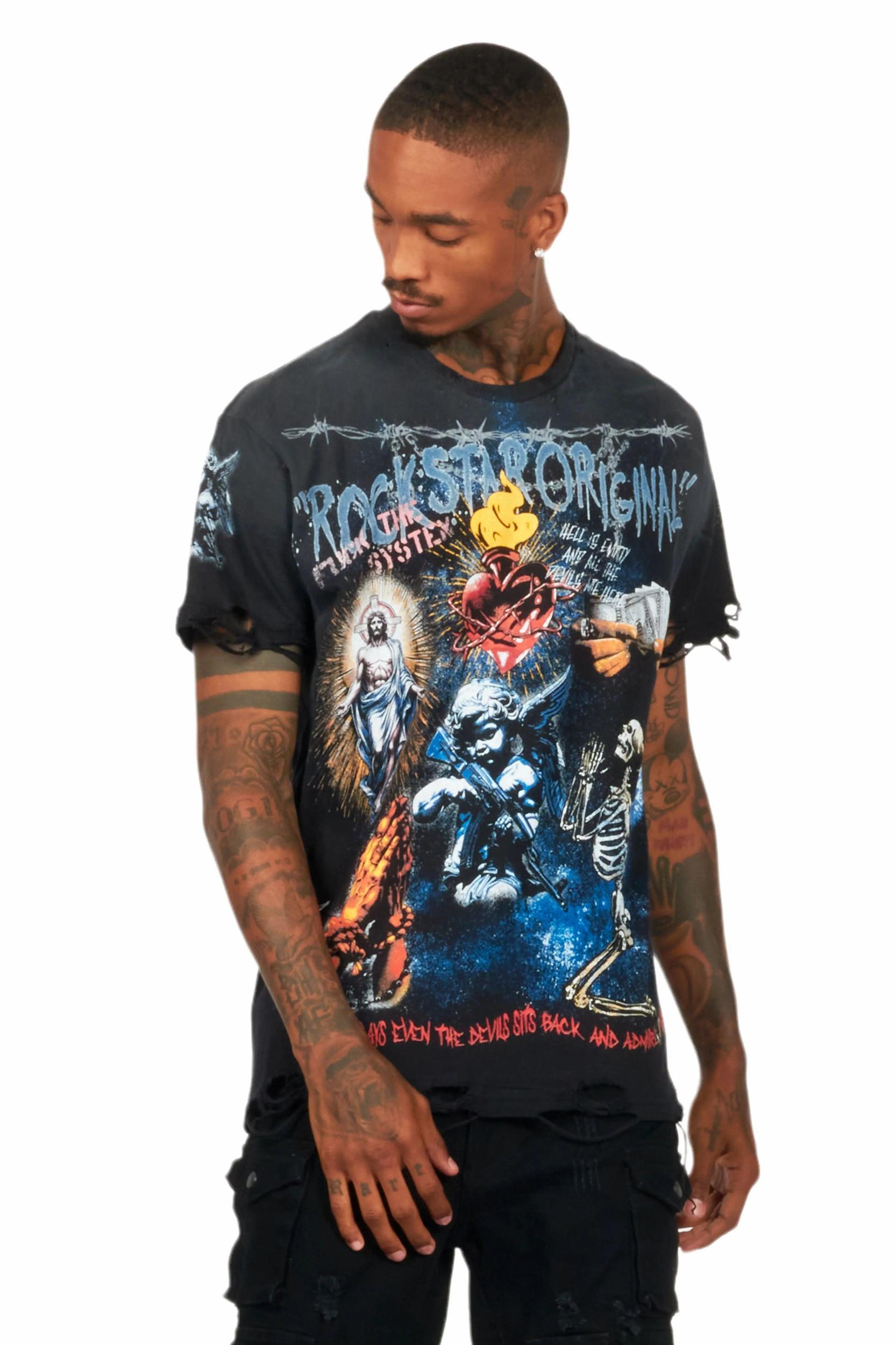 Innis Black Graphic T-Shirt Male Product Image