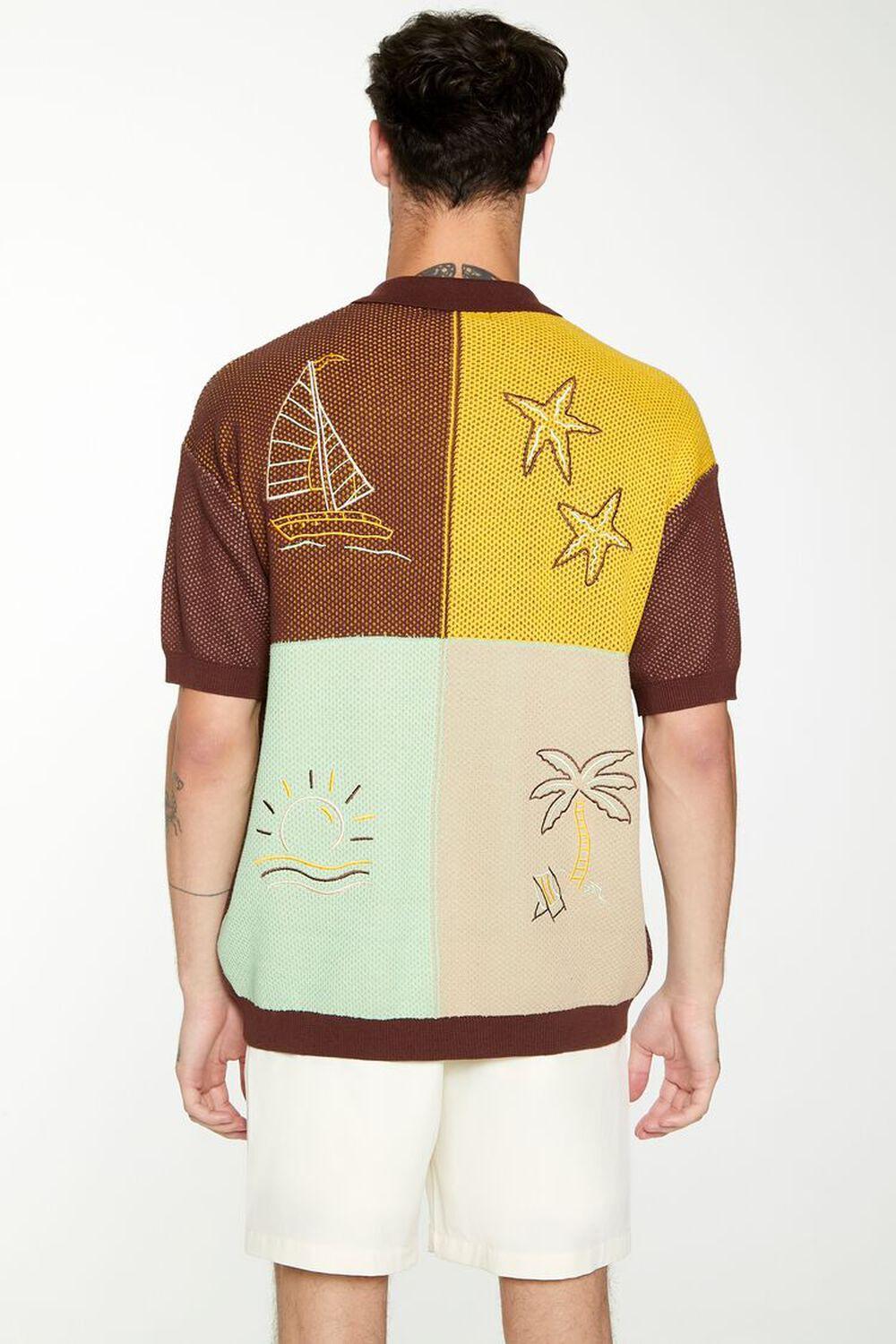 Embroidered Sweater-Knit Shirt | Forever 21 Product Image