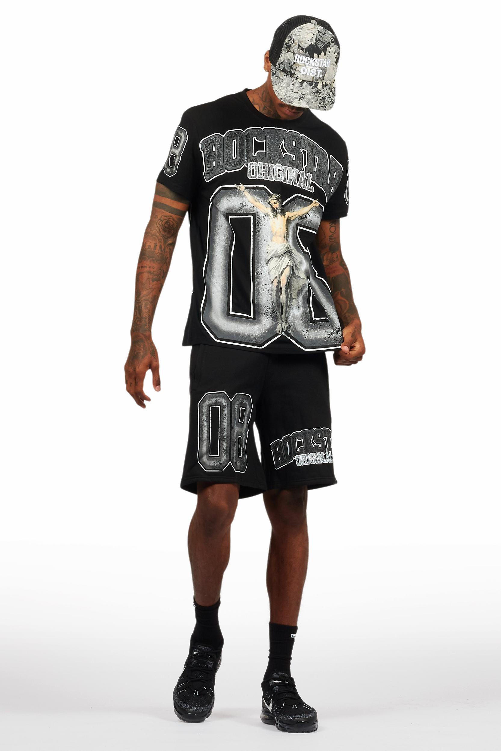 Fields Black/Grey T-Shirt Short Set Male Product Image
