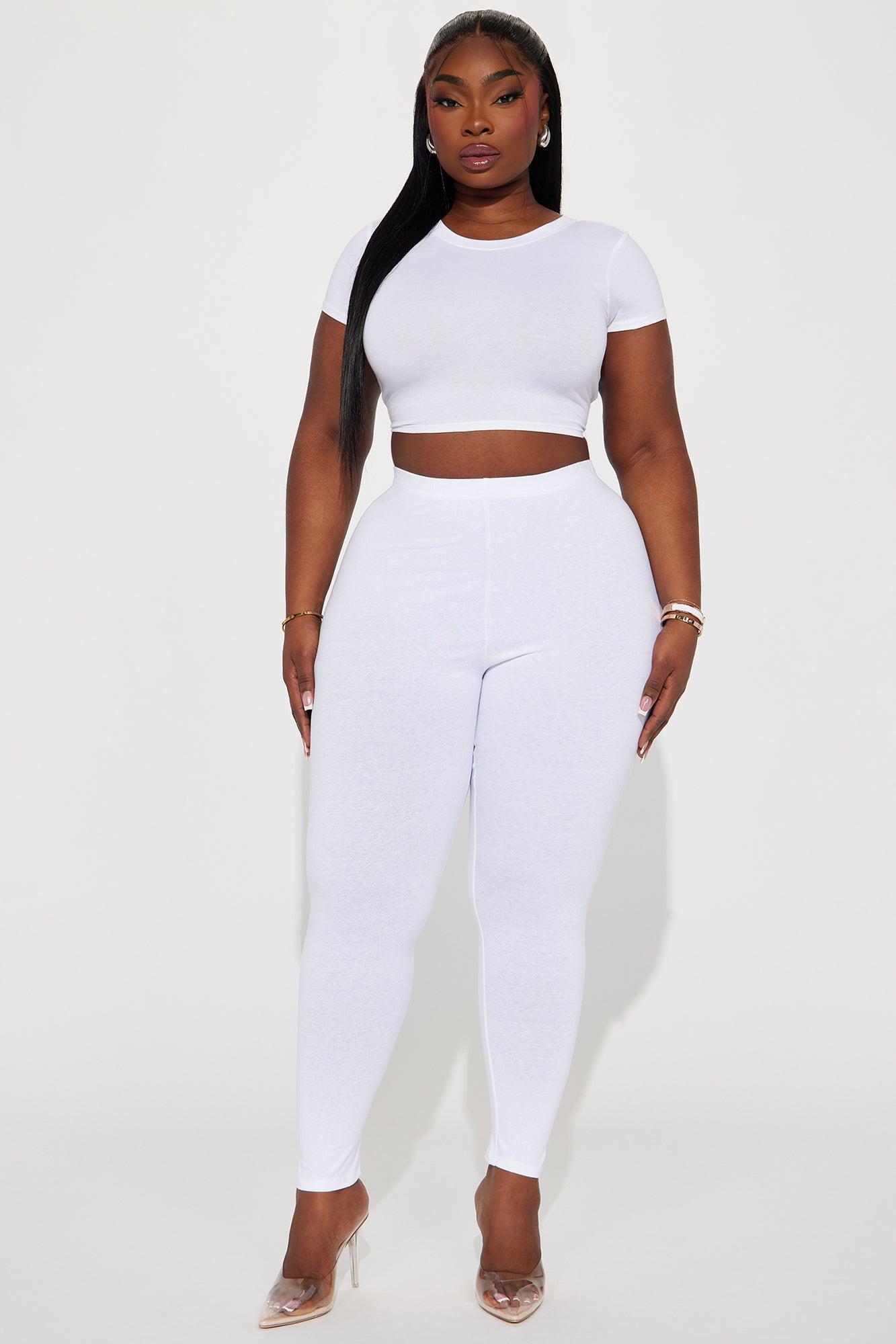 Lean On Me Leggings - White Product Image