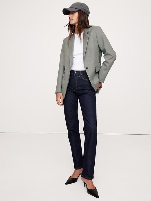Slim Italian Wool Blazer Product Image