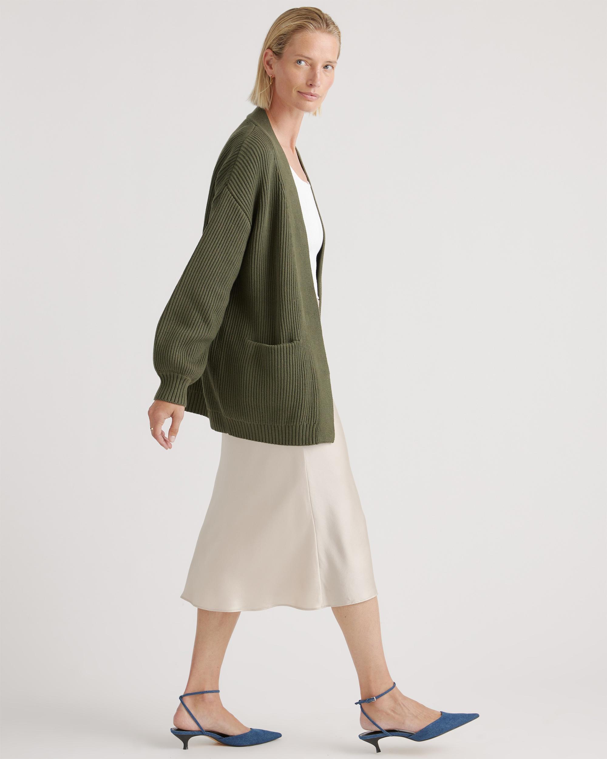 Quince | Women's OverSized Cardigan Sweater Size XL, Organic Cotton Product Image