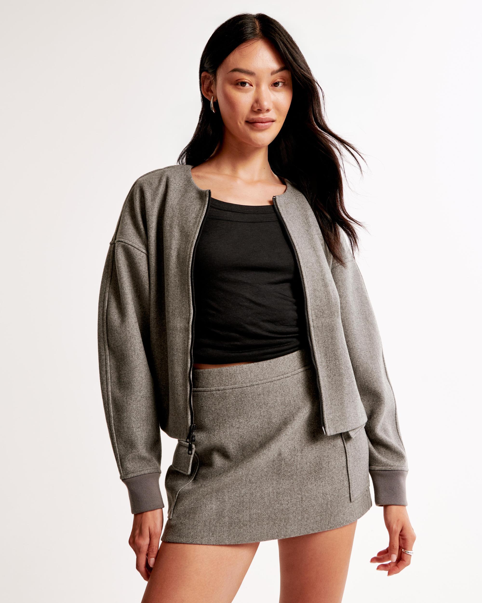 Felted Bomber Full-Zip Product Image