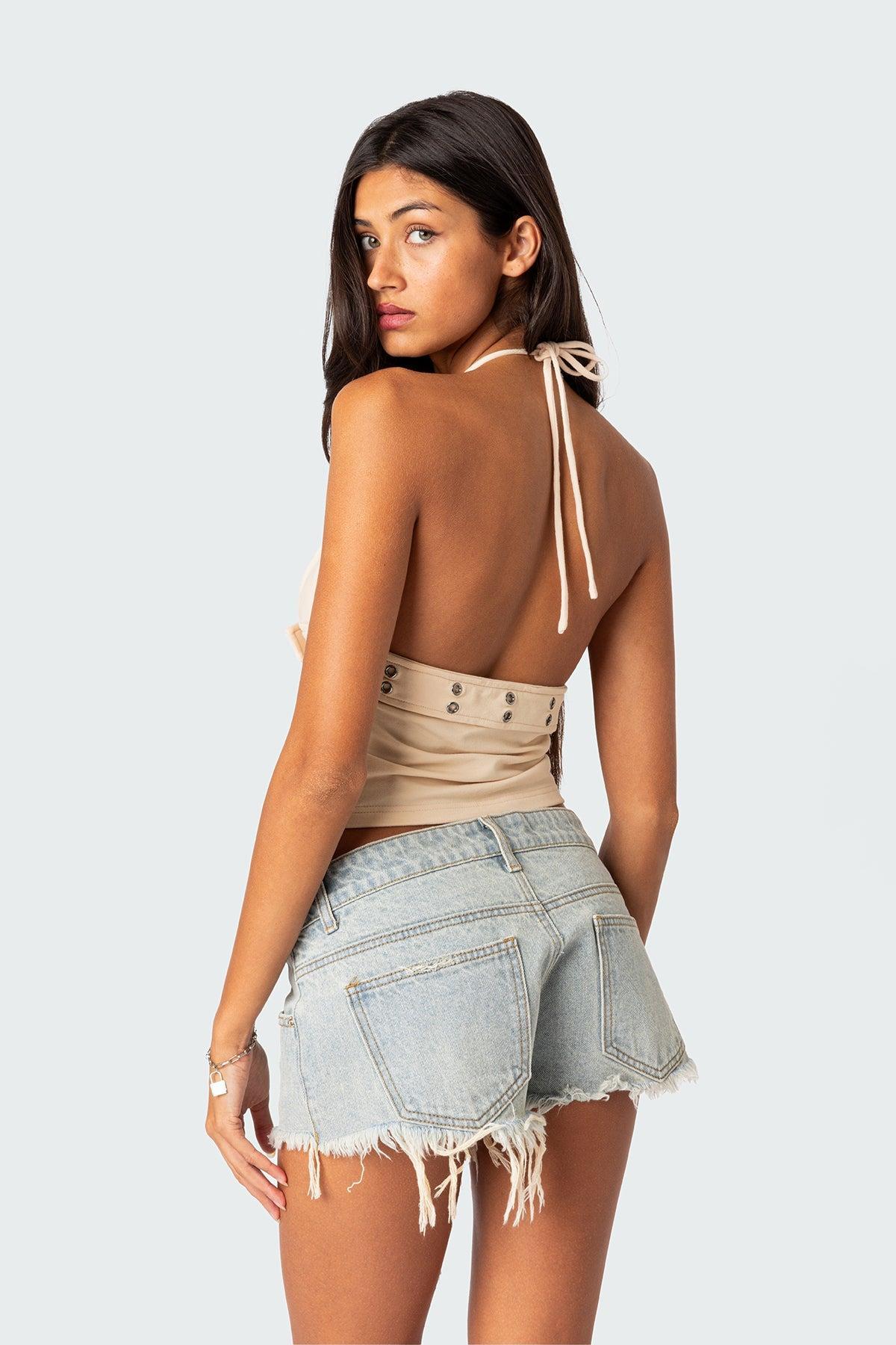 Birdie Buckle Belted Top Product Image