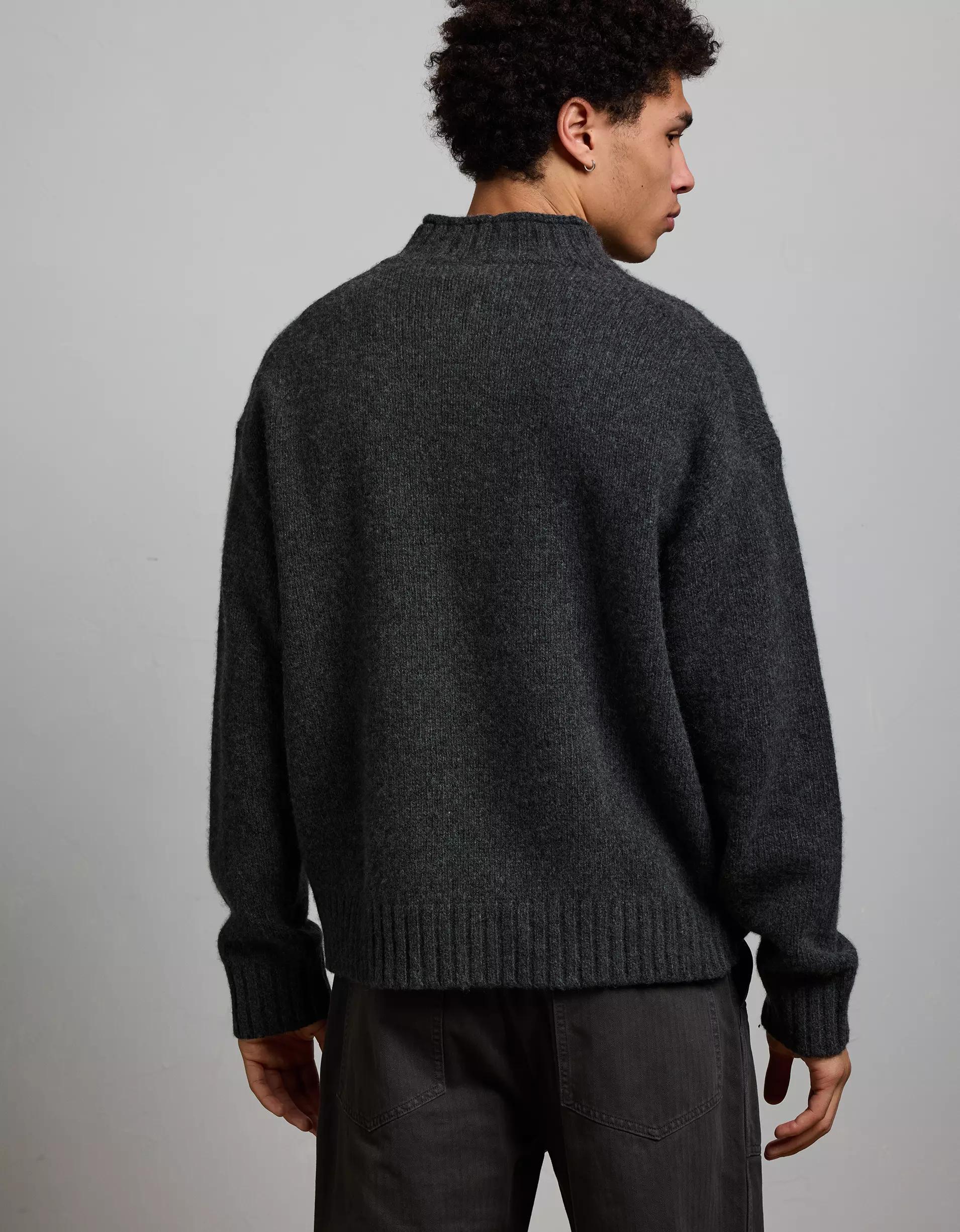 AE77 Premium Wool-Blend Roll Neck Sweater Product Image