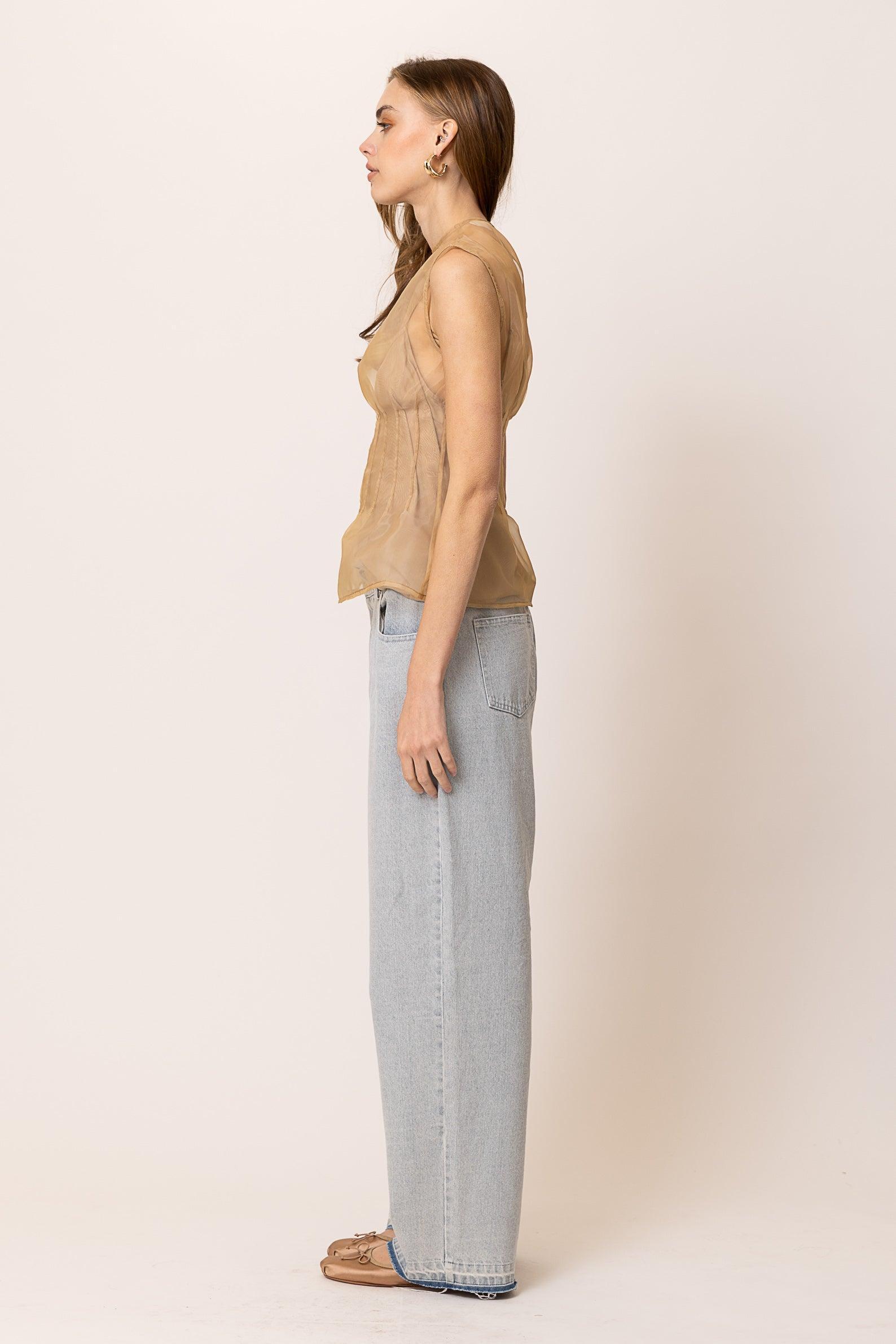 Line & Dot | Elfreda Top | Nude Product Image