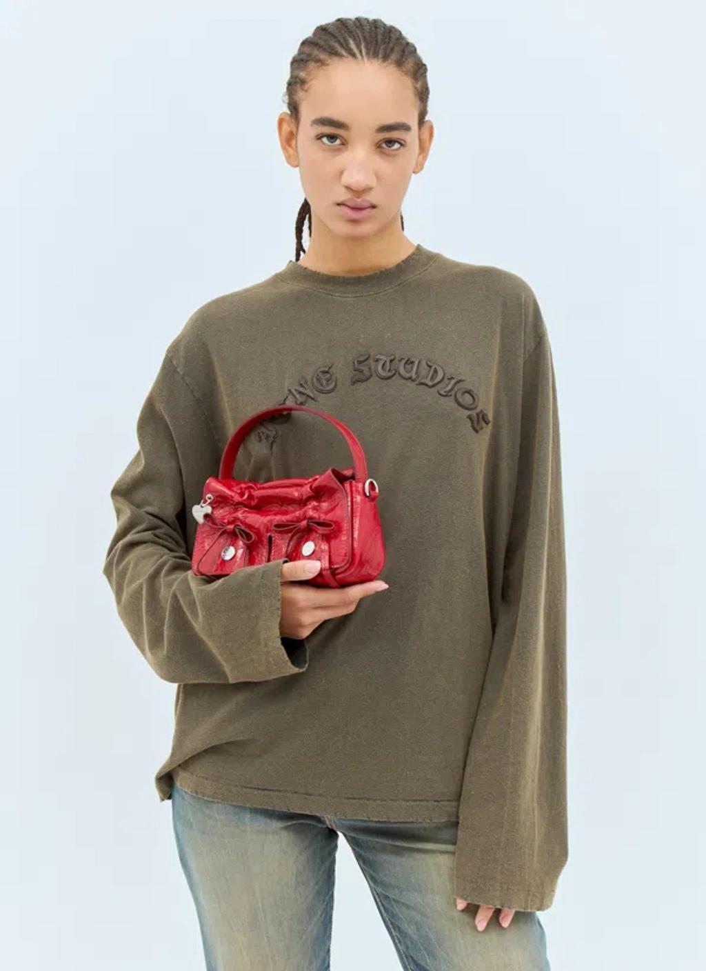 ACNE STUDIOS Womens Redpocket Micro Leather Shoulder Bag Product Image