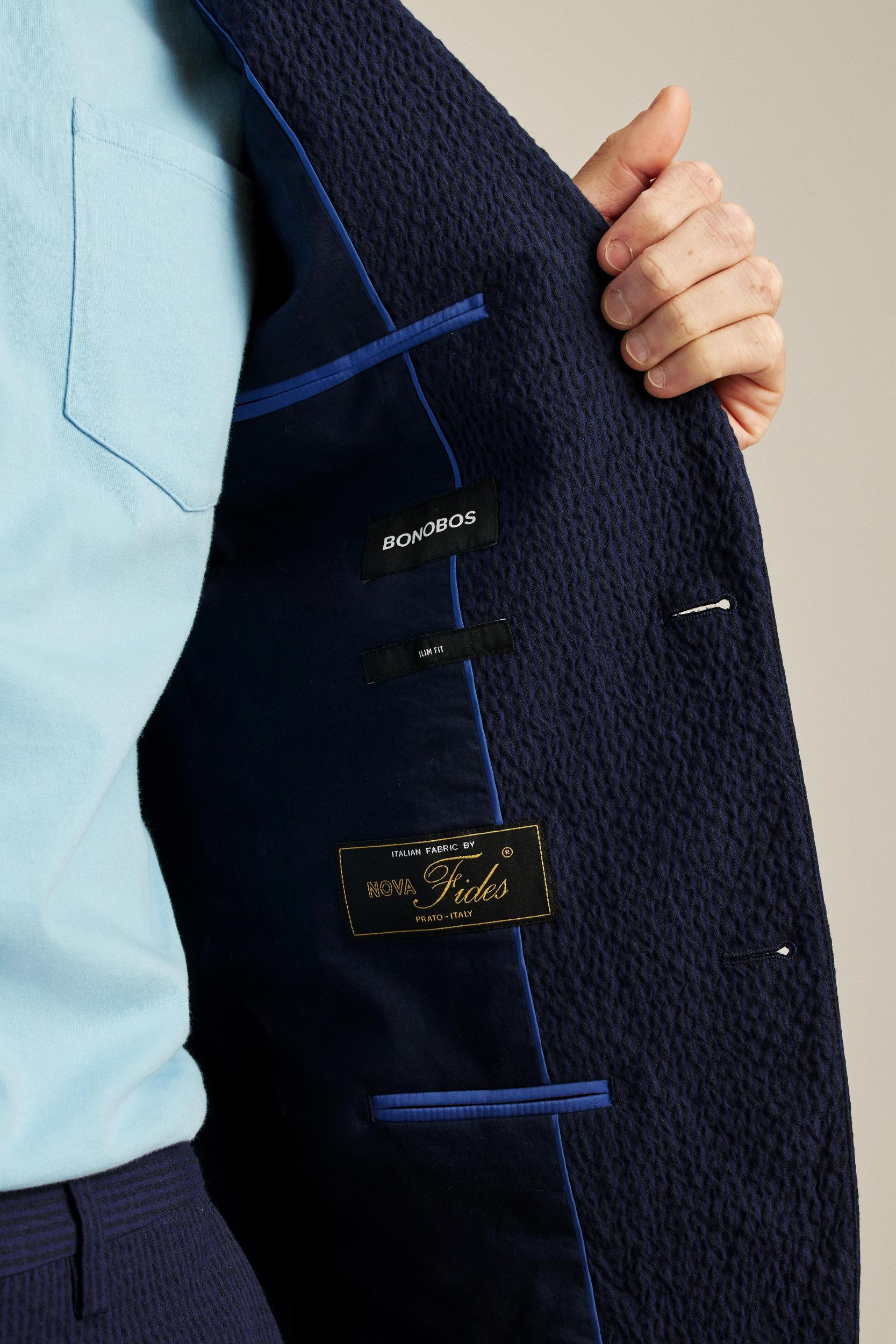 Italian Stretch Seersucker Suit Jacket Product Image