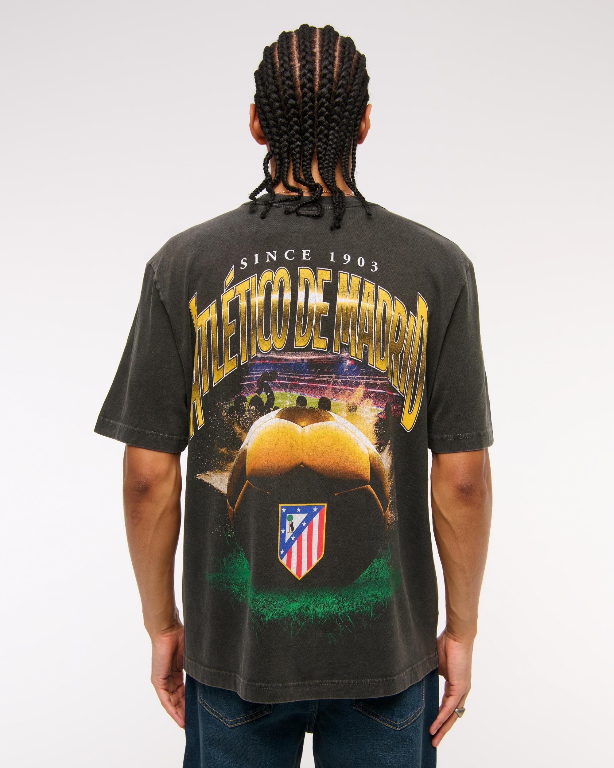 Atlético de Madrid Vintage-Inspired Graphic Tee Product Image