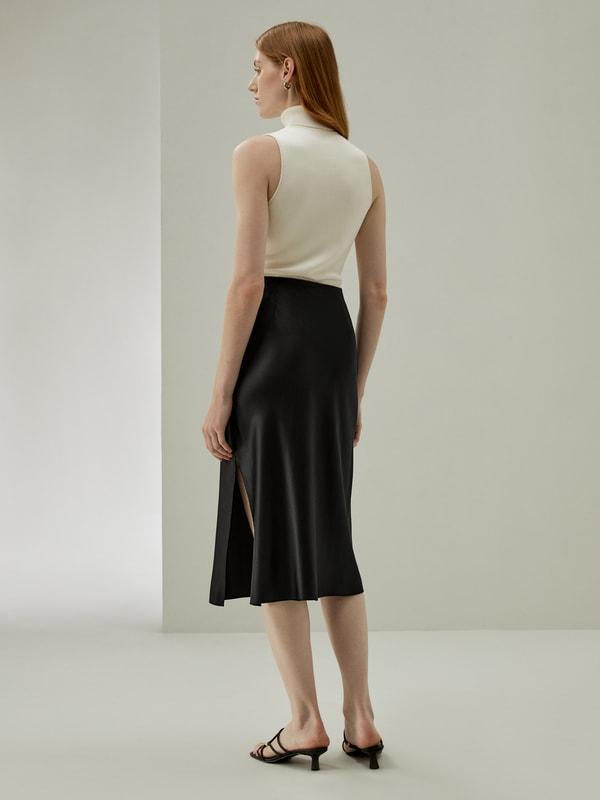 Minimalist Aesthetic Silk Poppy Skirt Product Image