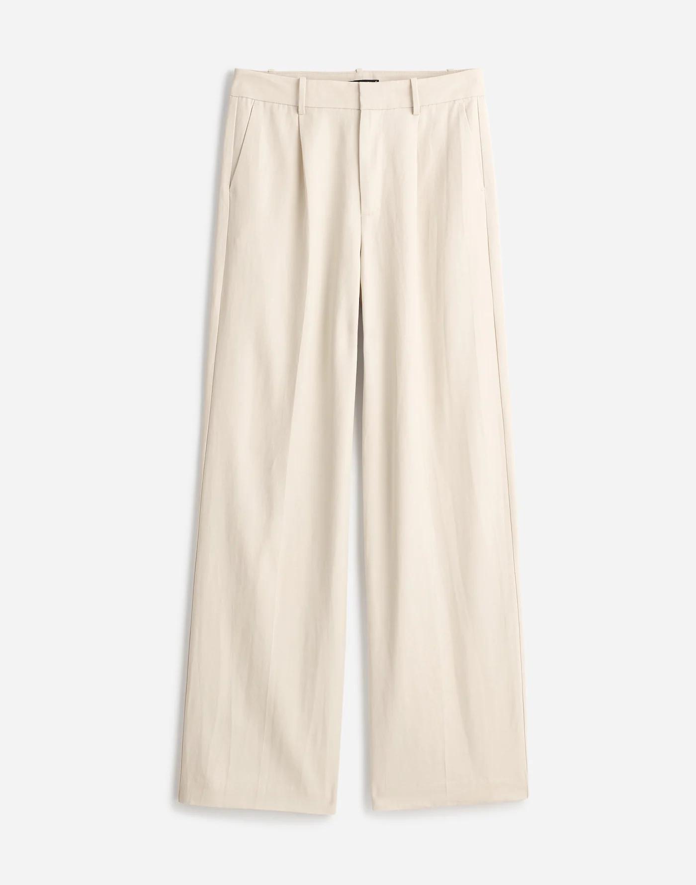 Plus Slouchy Straight Pants in Drapey Twill Product Image