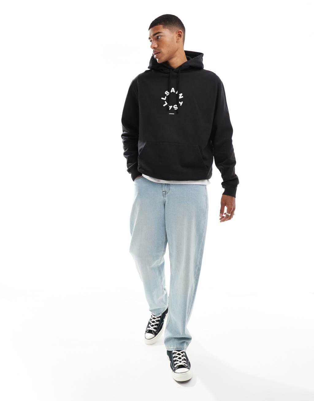 AllSaints Tierra Oth hoodie in black Product Image