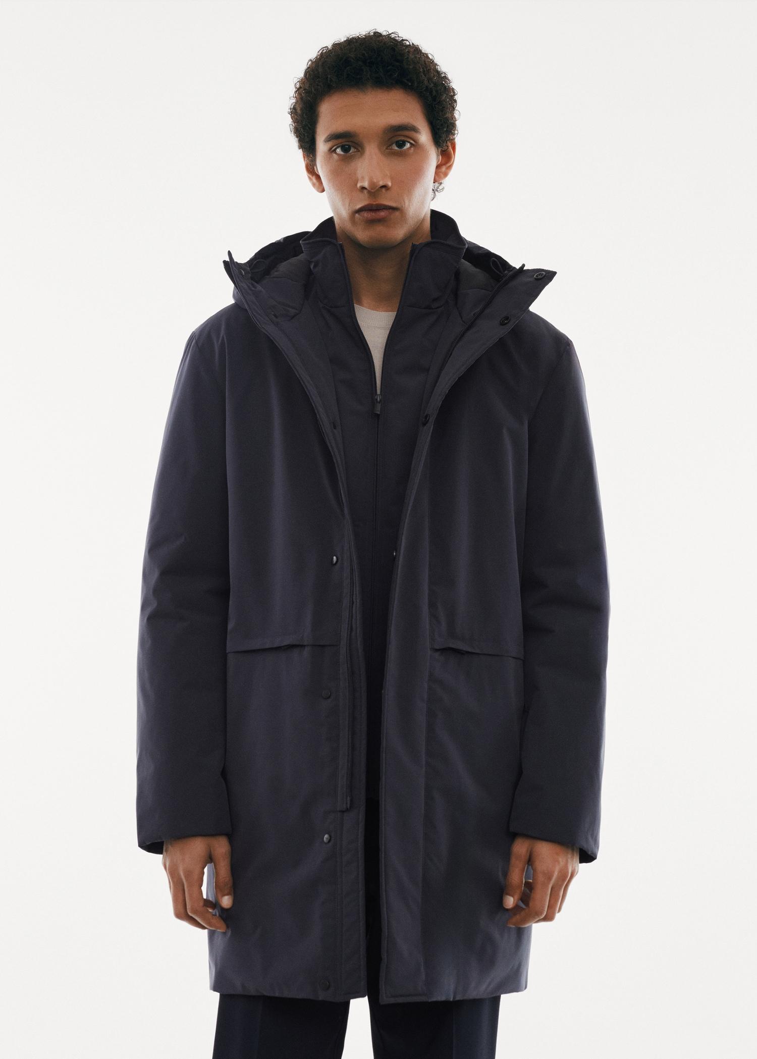 SOFEELATE® padded parka with hood - Men | MANGO USA Product Image