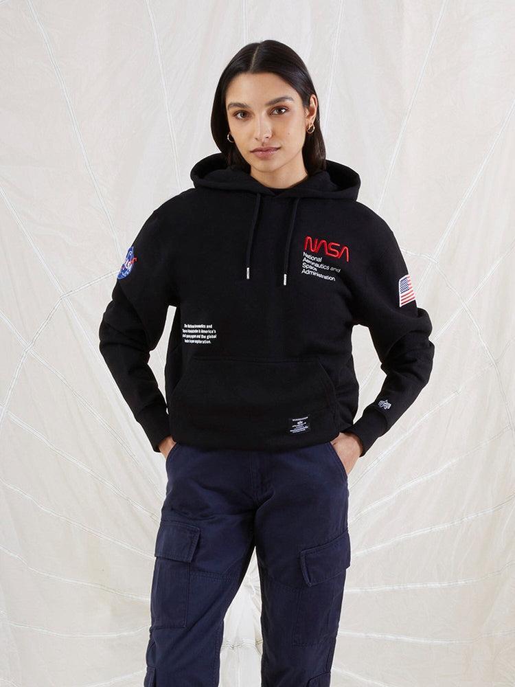 NASA WORM LOGO HOODIE (CHARCOAL) Product Image