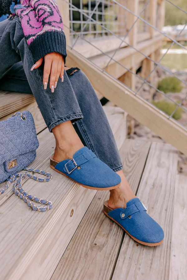 The Carolina Clog In Dark Wash Product Image