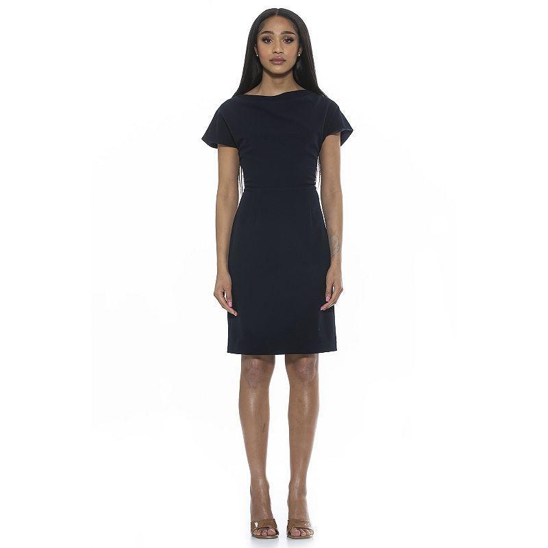Women's ALEXIA ADMOR Draped Bodice Sheath Dress, Size: XS, Pink Product Image