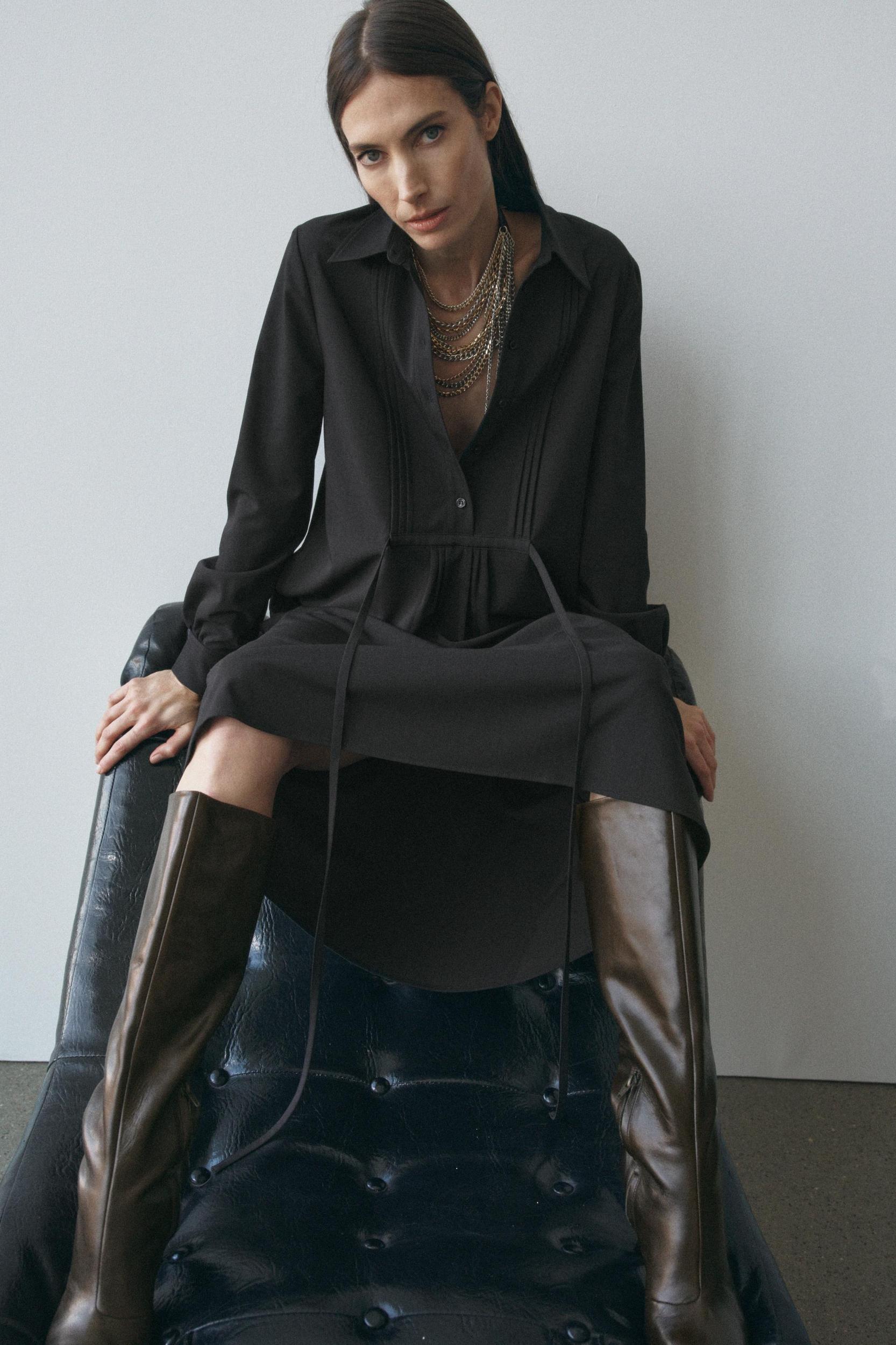 BUTTONED SHIRT DRESS ZW COLLECTION Product Image