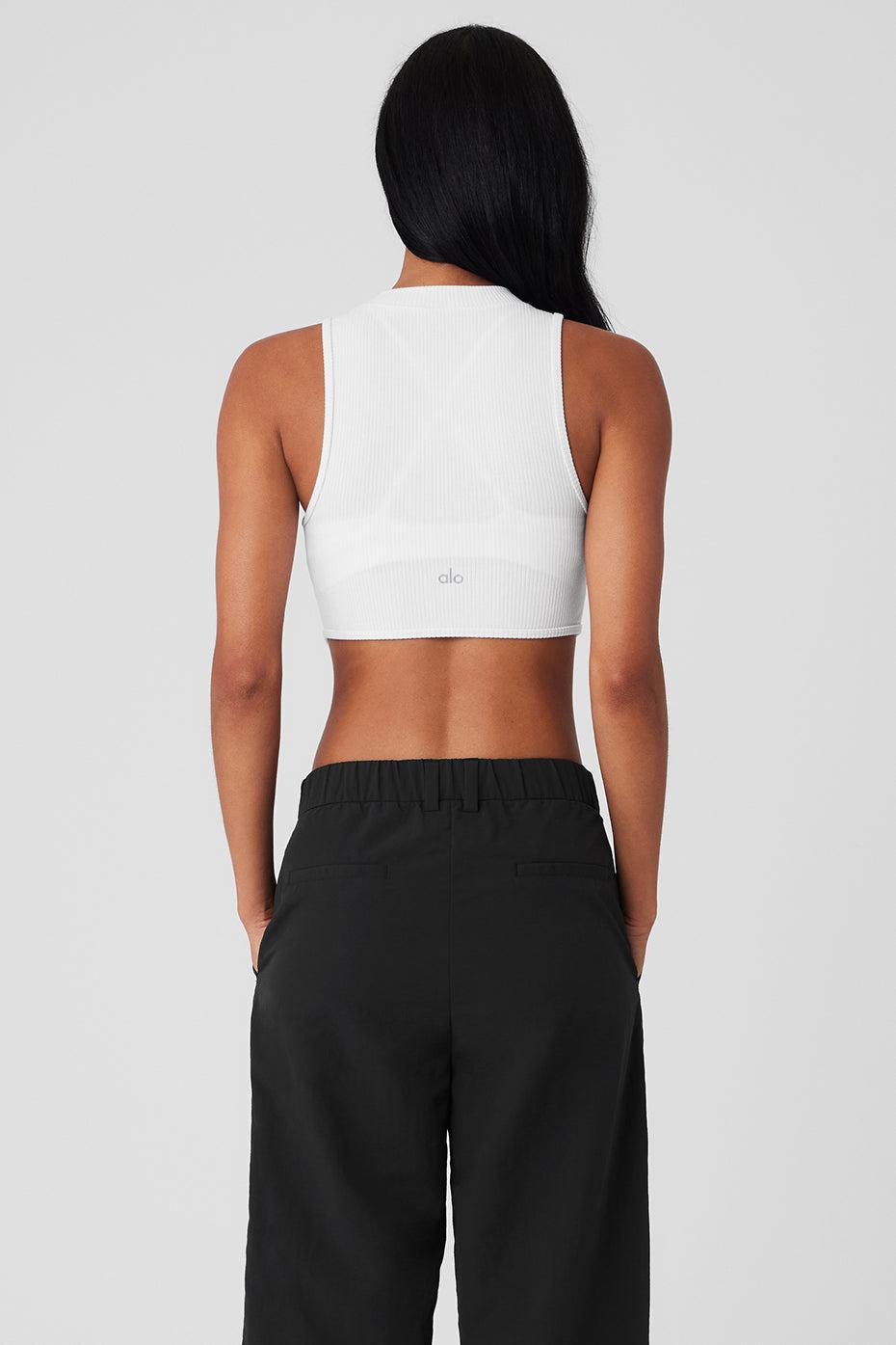 Wellness Rib Flaunt Tank - White Product Image