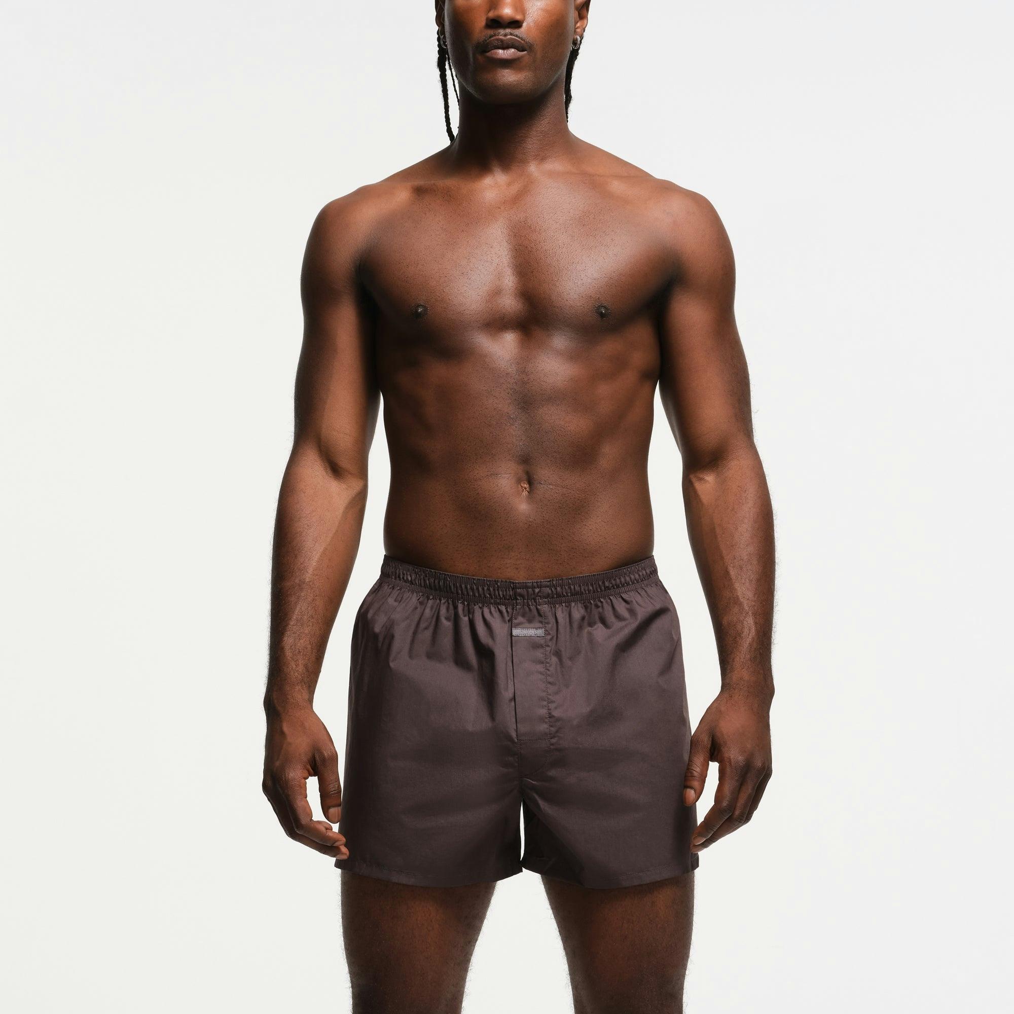 COTTON POPLIN MENS BOXER 3-PACK | UMBER MULTI Product Image
